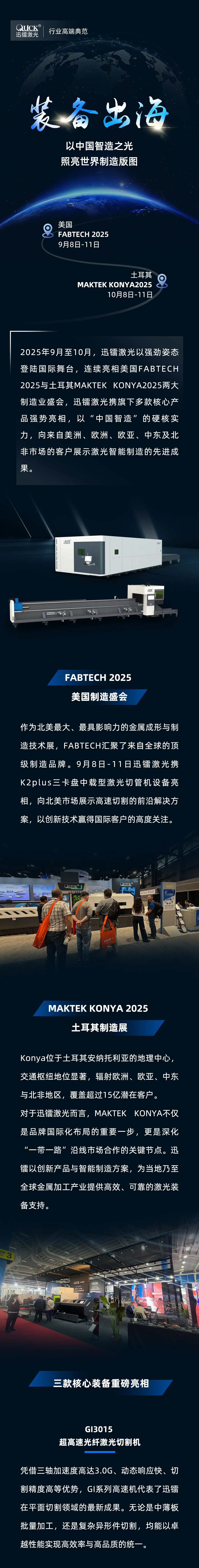 裝備出海！迅鐳激光亮相美國FABTECH 2025與土耳其MAKTEK KONYA2025展會！(圖2)