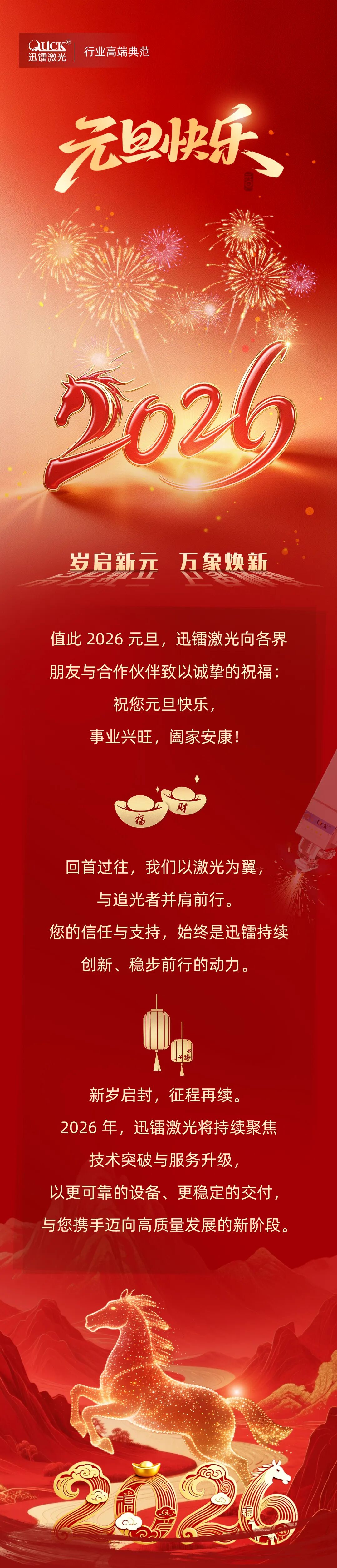 【歲啟新元 萬象煥新】迅鐳激光恭祝大家元旦快樂！(圖1)